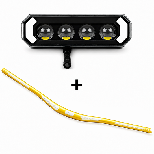 custom led + custom stuur geel