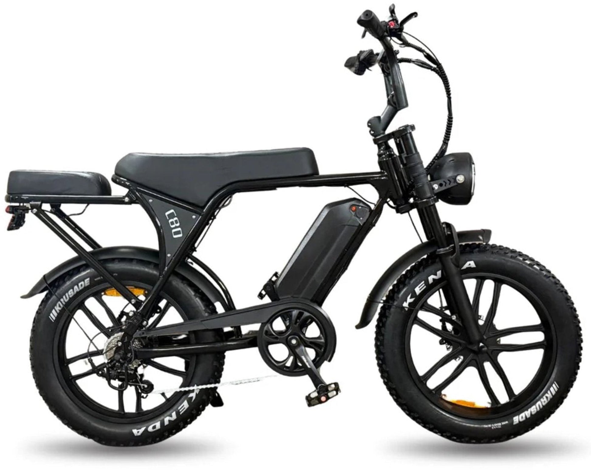 OUXI V8 6.0 (C80) Fatbike - Zwart - Hydraulische Remmen